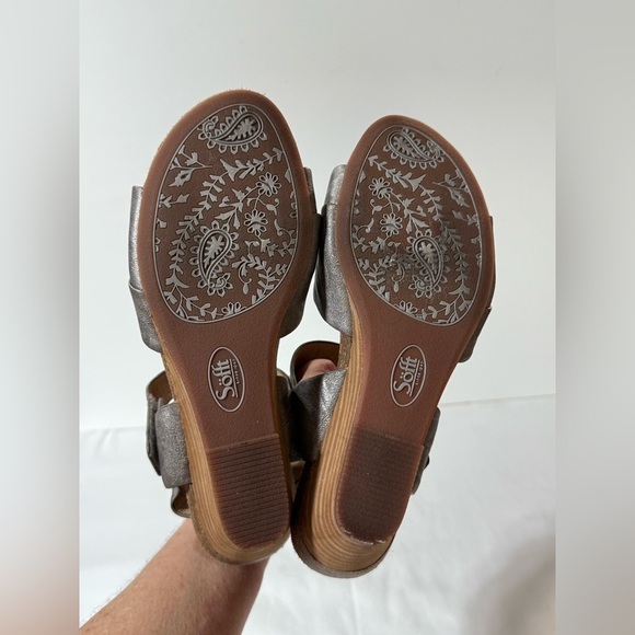 SOFFT Pewter gray Verina wedge Sandals size 7 - Picture 3 of 9